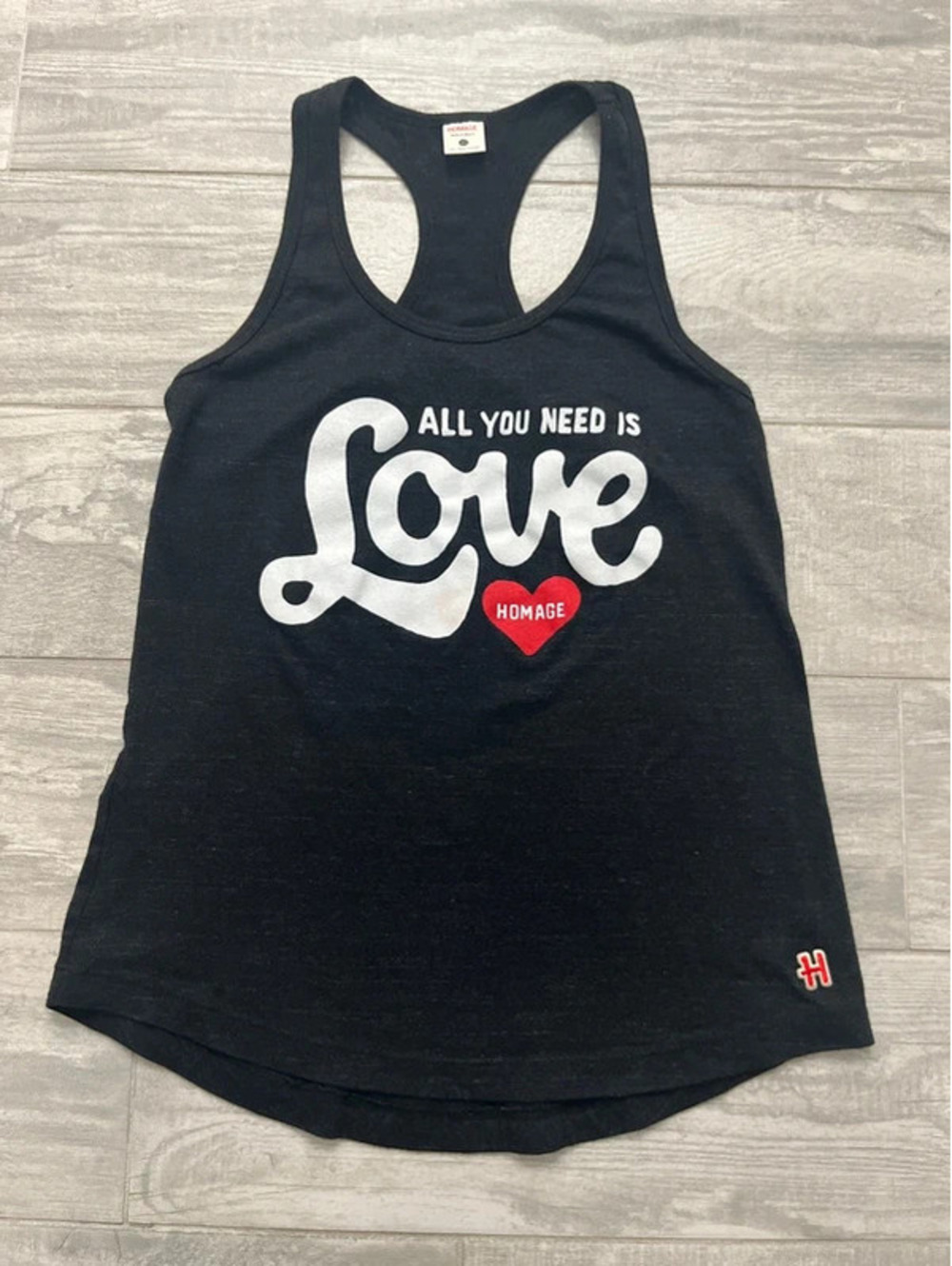 Homage Racerback Black Tank